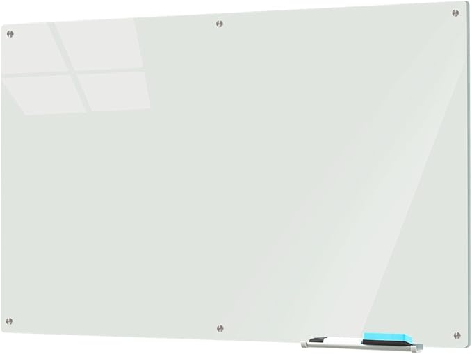 Glass Whiteboard 6' x 4', Magnetic Glass Dry Erase Board Frameless Wall Mounting - Image 7