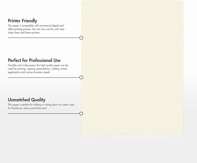 LUXPaper 8.5" x 11" Classic Crest Paper | Letter Size | Natural White | 70lb. - Image 8