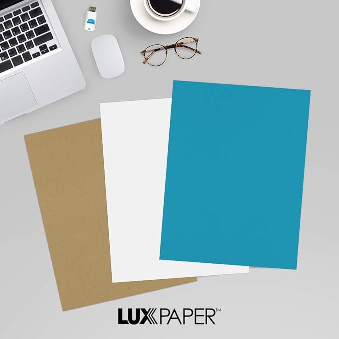 LUXPaper 8.5" x 11" Paper | Letter Size | Bright Blue | 60lb. Text | 250 Qty - Image 9