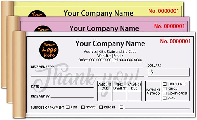 Custom Invoice Book in 3-Part /2-Part Receipt Book - Image 8