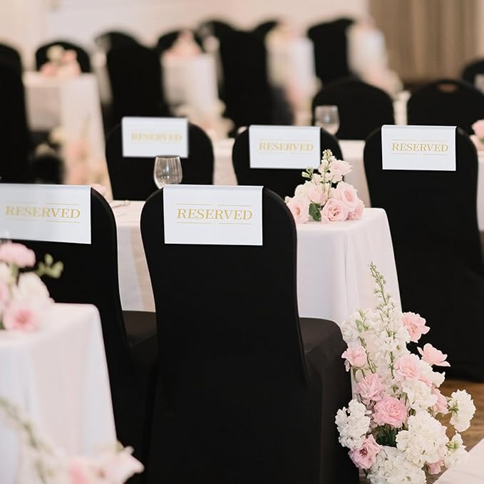 24 Pcs Reserved Seating Signs Reserved Chair Sign Printed Placeholder - Image 7