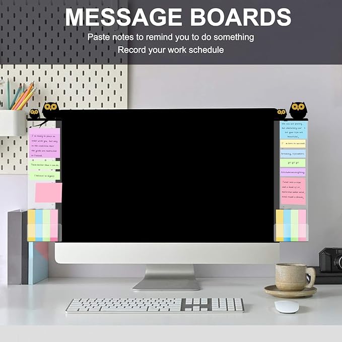 Zcxbeh Office Desk Accessories 2pcs Multifunction Computer Monitor Memo Board - Image 6