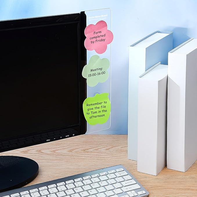 Zonon 8 Pieces Computer Monitor Notes Screen Monitor Memo Board Sticky Note - Image 7