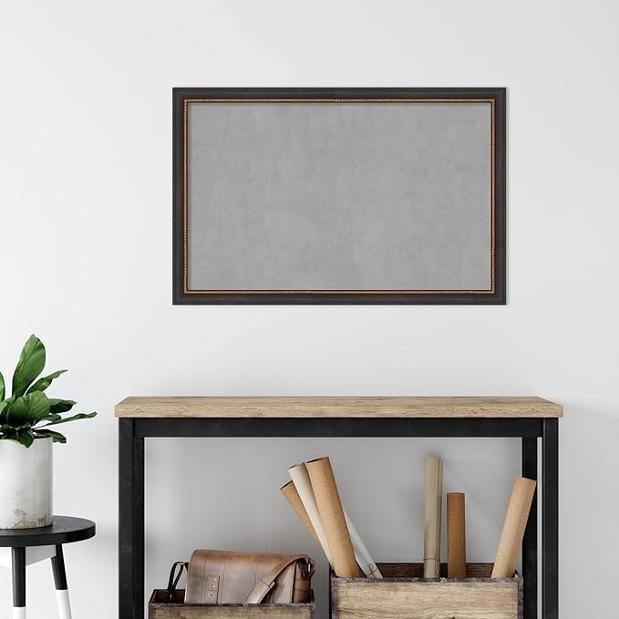 Amanti Art Black Framed Magnetic Board 23x35 Large Vision Board - Image 5