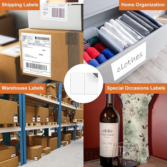 2000 Half Sheet Self Adhesive Shipping Labels - Image 6