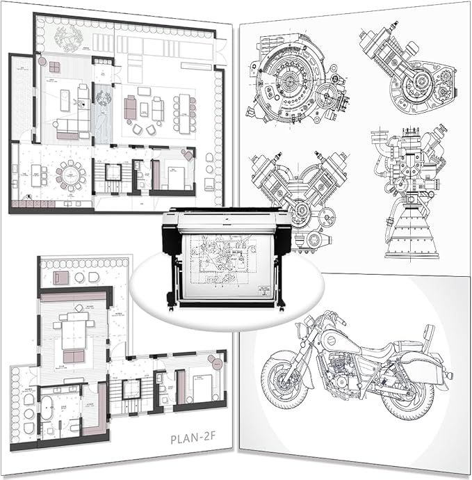 Plotter Paper 24" x 150', Engineering Drawings, Custom-Sized Prints (4 Rolls) - Image 6