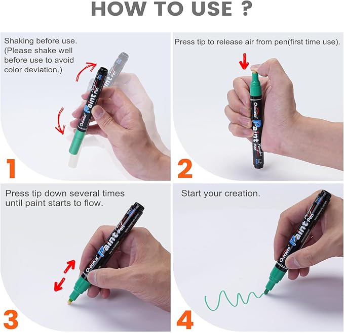 Overseas Black Paint Pens Paint Markers - Image 7