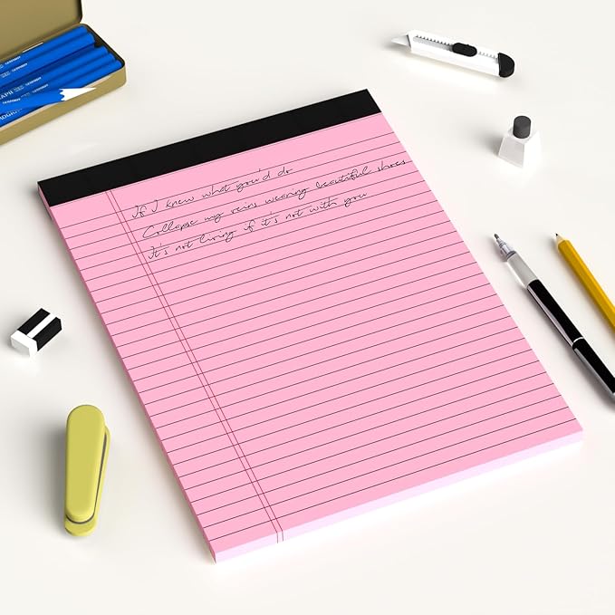 AILZFEI Colored Legal Pads 8.5 x 11 Wide Ruled, Note Pads Sturdy Back Writing - Image 7