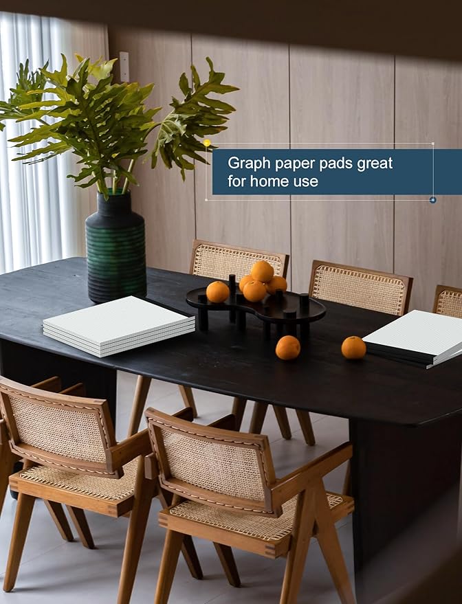 Graph Paper Pad 8.5 x 11, 12 Pack Graph Paper Notebook, 4x4 Graph Ruled - Image 7