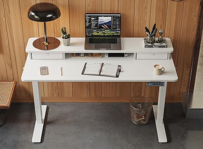 FEZIBO 63 x 28 Inch Deeper Height Adjustable Electric Standing Desk - Image 9