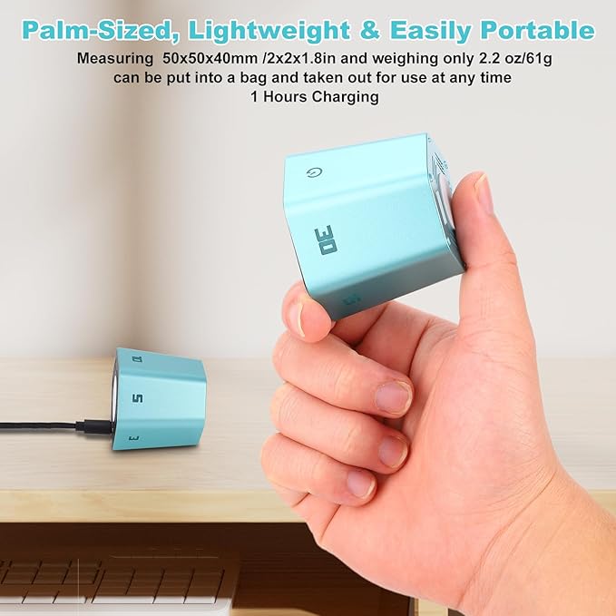 Pomodoro Productivity Timer Cube, Flip Clock, Pause & Resume, Magnetic - Image 7