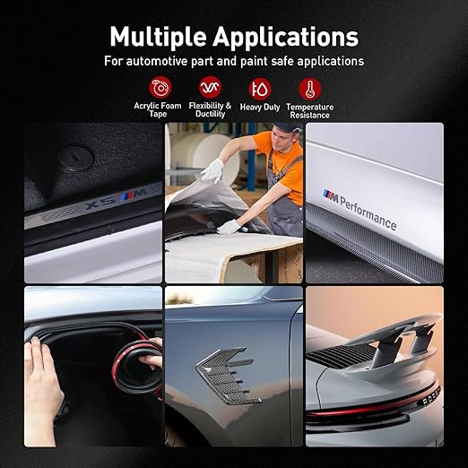 Automotive Acrylic Plus Attachment Tape 0.79" x 18Ft Made of 3M Pack of 2 - Image 7