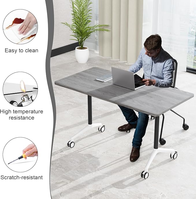 Conference Table, 55.1''Folding Conference Room Table - Image 7