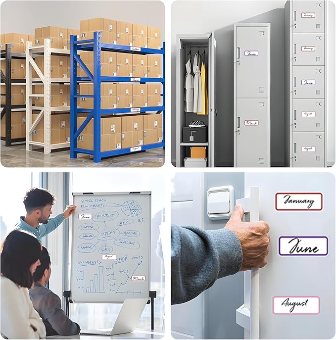 54pcs Magnetic Dry Erase Labels,Magnets Sticker,11 Colors Reusable Erasable - Image 6