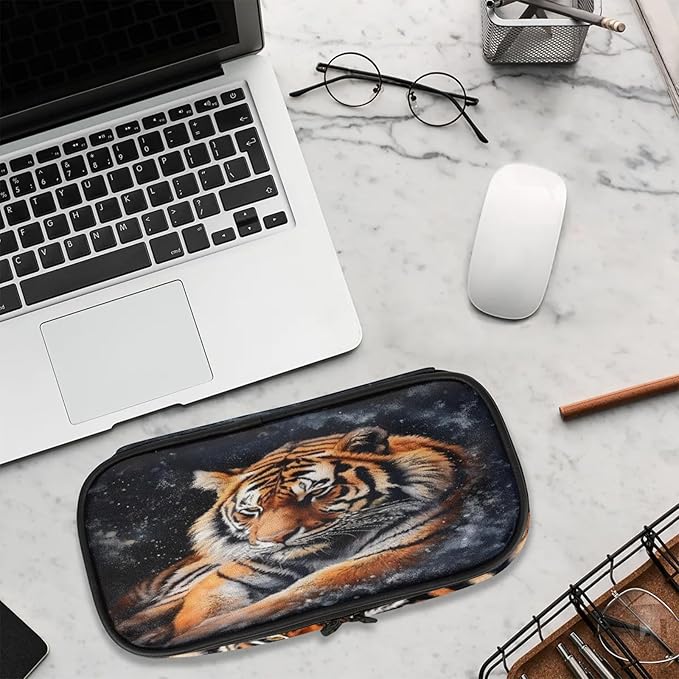 Pardick Pencil Case,3D Tiger Big Capacity Pencil Pouch Coin Pouch Stationery - Image 9