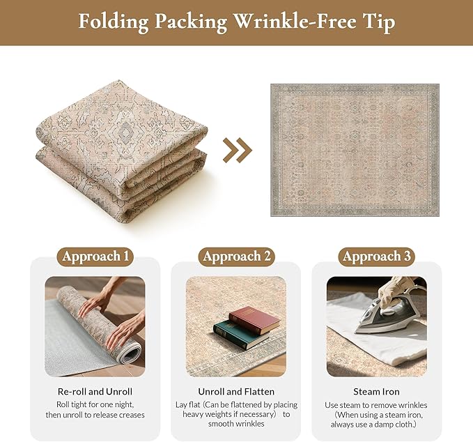 GENIMO 2x10 Runner Rugs for Hallway, Machine Washable Non Slip Vintage Rugs - Image 8