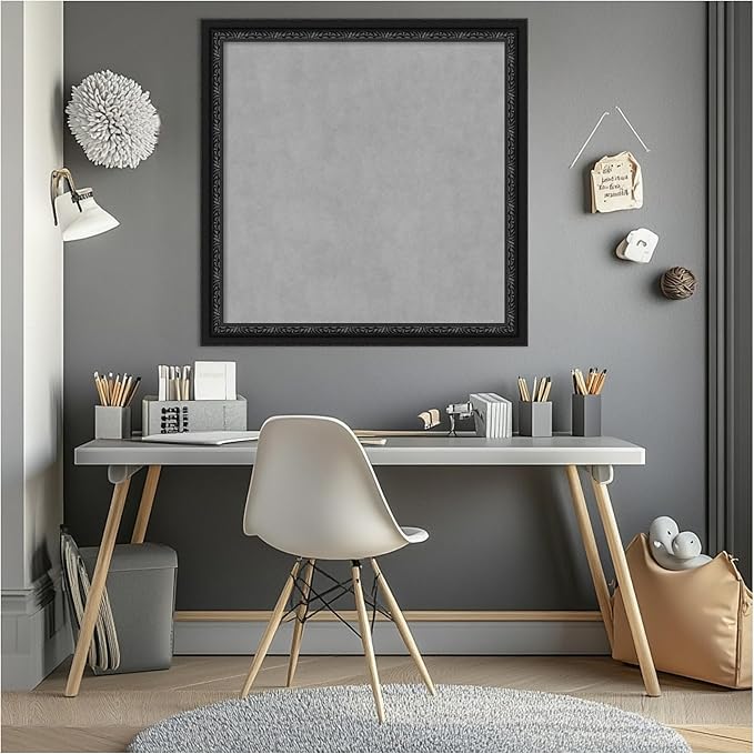 Amanti Art Black Framed Magnetic Board 28x28 Medium Vision Board - Image 6