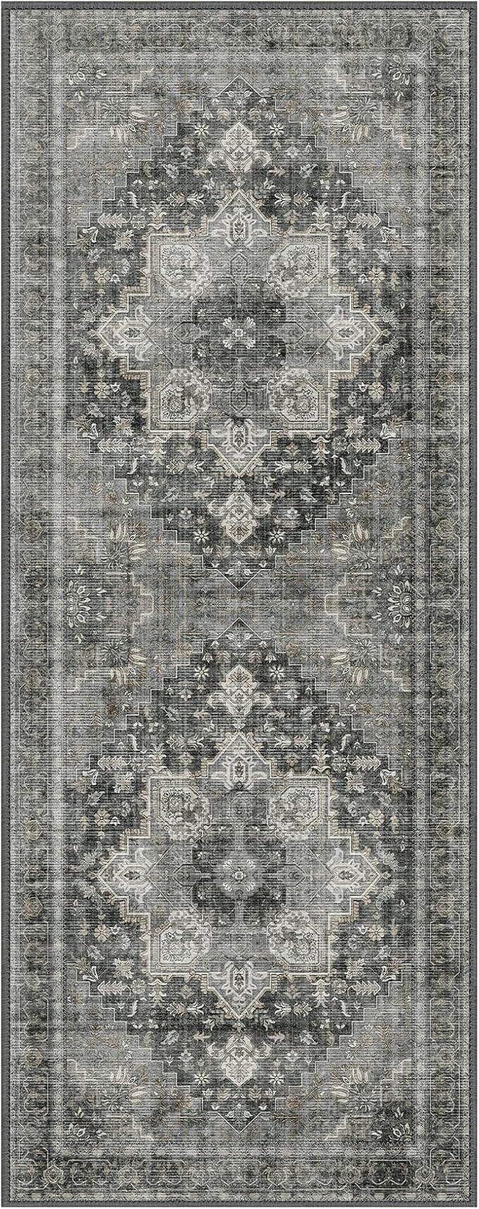 GENIMO 2'6"x8 Runner Rugs for Hallway, Machine Washable Non Slip Vintage Rugs - Image 8