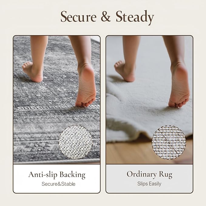 GENIMO Runner Rug 2x5 Non Slip Machine Washable Hallway Runner Rug, Low Pile - Image 8