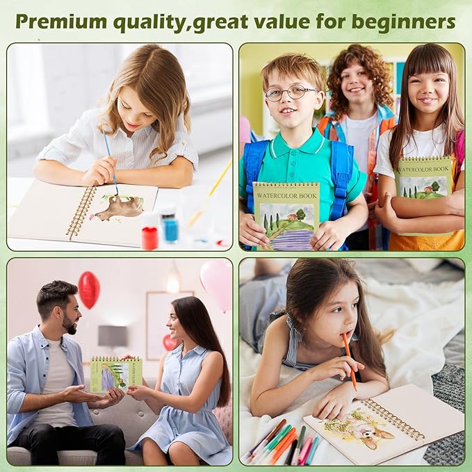 3-Packs Watercolor Paper Pad 3.5x5.5 Inch | 30 Sheets 140lb/300g, Spiral-Bound - Image 7