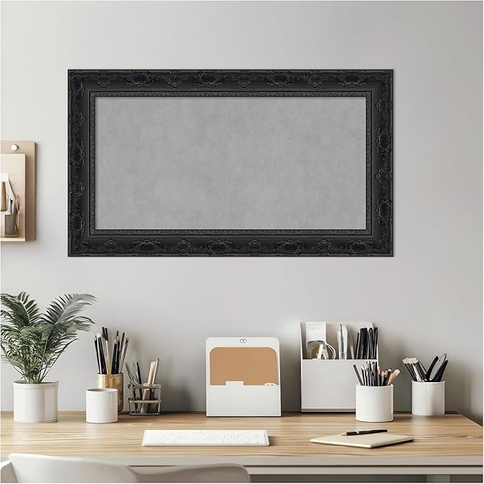 Amanti Art Black Framed Magnetic Board 16x28 Small Vision Board - Image 6