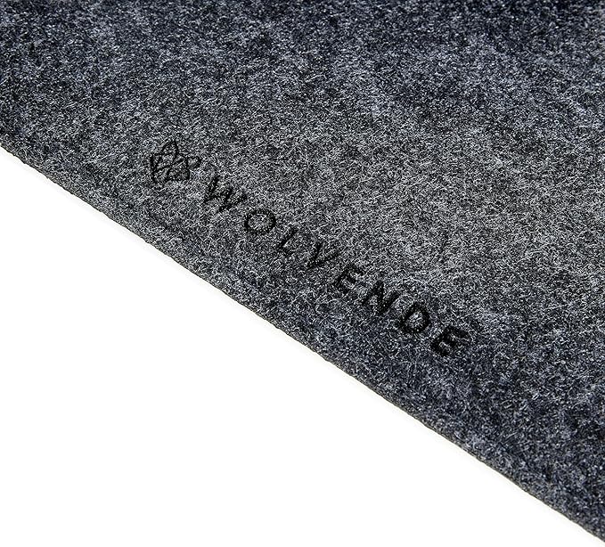 Wolvende Premium Felt Desk Mat | Small 12" x 27.5" Multifunctional Desk Pad - Image 9