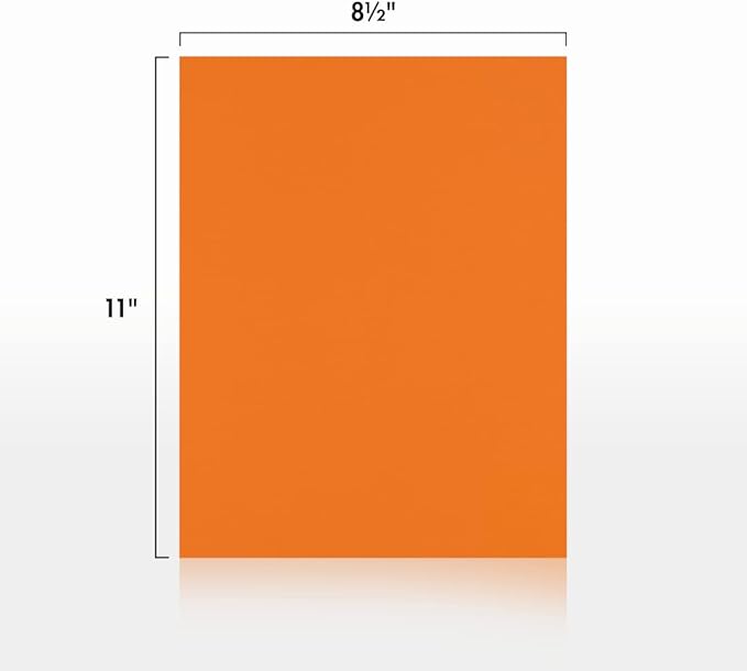 LUXPaper 8.5" x 11" Paper | Letter Size | Mandarin Orange | 80lb. Text | 1 - Image 2