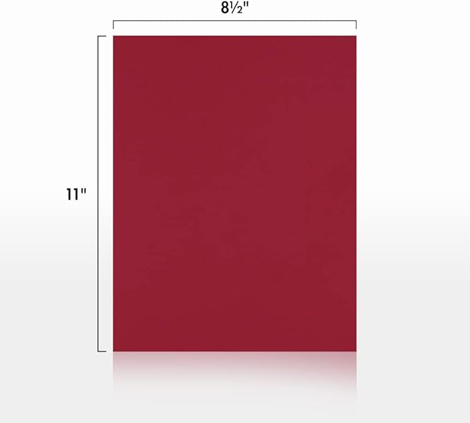 LUXPaper 8.5" x 11" Paper | Letter Size | Garnet Red | 80lb. Text | 250 Qty - Image 2
