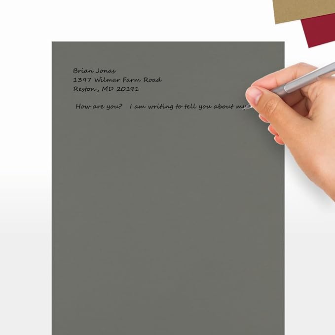 LUXPaper 8.5" x 11" Paper | Letter Size | Smoke Gray | 80lb. Text | 500 Qty - Image 5