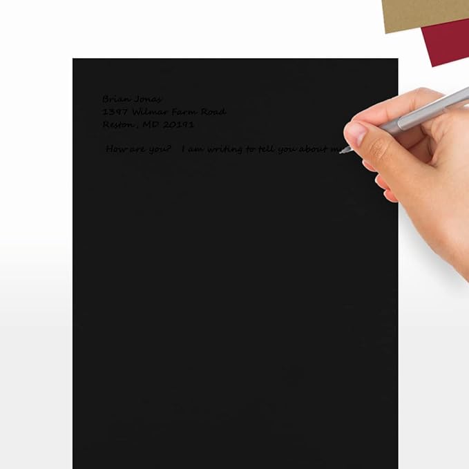 LUXPaper 8.5" x 11" Paper | Letter Size | Midnight Black | 28lb. | 50 Qty - Image 5