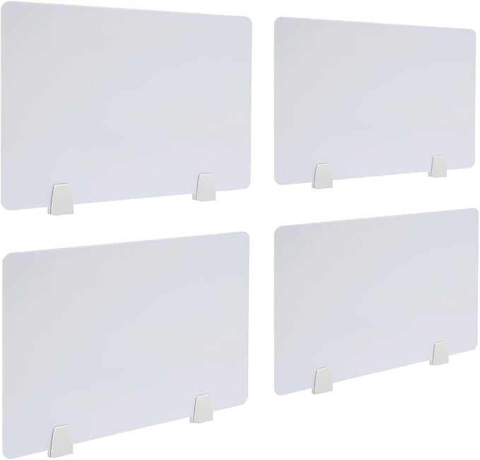 4PCS Desk Dividers Office Partitions, Privacy Desk Panel Protective, Acrylic - Image 3