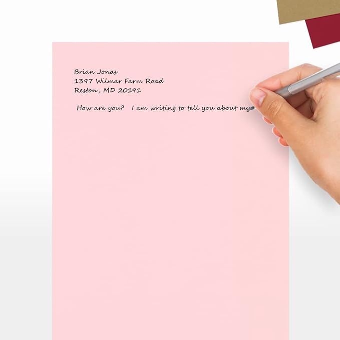 LUXPaper 8.5" x 11" Paper | Letter Size | Candy Pink | 80lb. Text | 500 Qty - Image 5