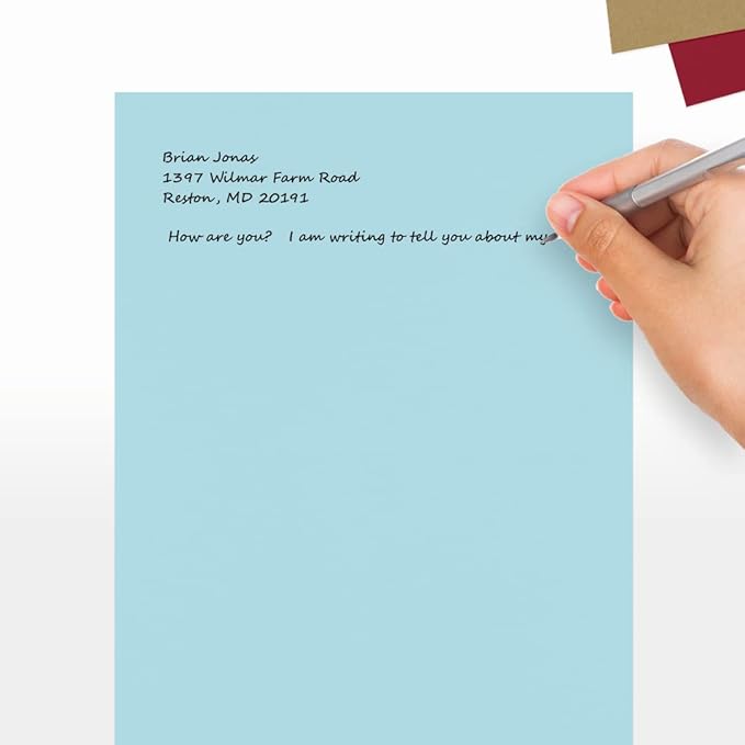 LUXPaper 8.5" x 11" Paper | Letter Size | Pastel Blue | 60lb. Text | 250 Qty - Image 6