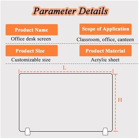 Frosted Acrylic Privacy Panel for Free Standing Desk - Image 2