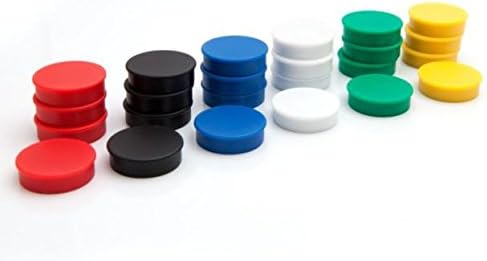 Bullseye Office 24 Round Red Fridge Magnets, Button Shaped, Small Colorful - Image 3