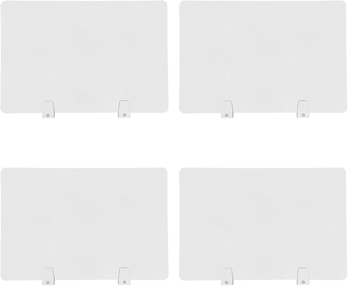 4PCS Desk Dividers Office Partitions, Privacy Desk Panel Protective, Acrylic - Image 2