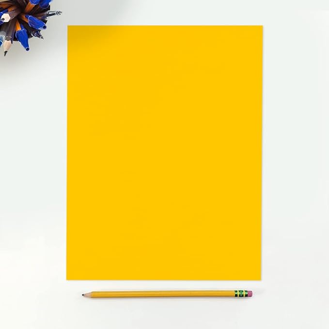 LUXPaper 8.5" x 11" Paper | Letter Size | Sunflower Yellow | 80lb. Text | 1 - Image 3