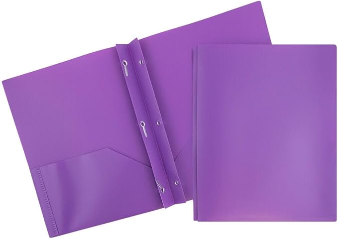 JAM PAPER Plastic 2 Pocket POP Folders by JAMPaper
