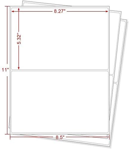 BESTEASY 200 Round Corner Half Sheet Self Adhesive Shipping Labels - Image 6