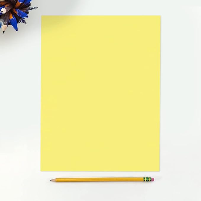 LUXPaper 8.5" x 11" Paper | Letter Size | Pastel Canary Yellow | 60lb. Text | - Image 3