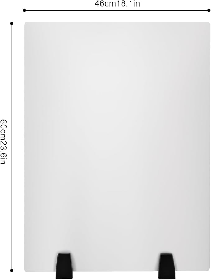 2 Pack Clamp-on Desk Privacy Panels, Frosted Acrylic Desk Dividers - Image 3