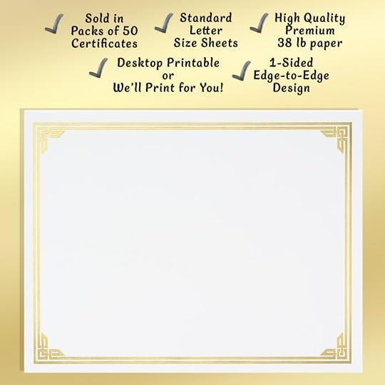PaperDirect Blue on White Classic Specialty Certificates, 8½ x11, Foil Accents - Image 5