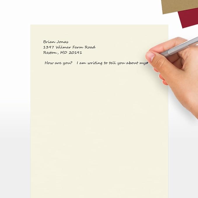 LUXPaper 8.5" x 11" Classic Crest Paper | Letter Size | Natural White | 70lb. - Image 5
