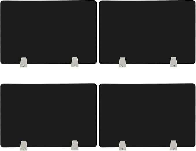 4PCS Desk Dividers Office Partitions, Privacy Desk Panel Protective, Acrylic - Image 2