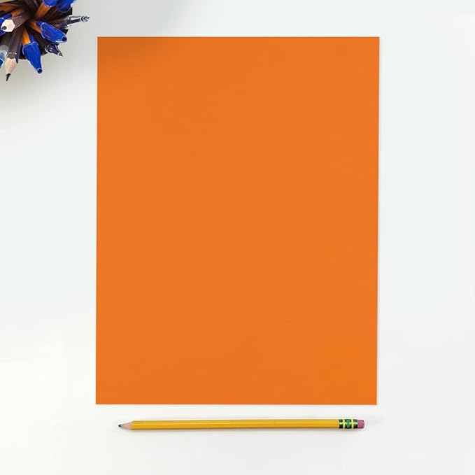 LUXPaper 8.5" x 11" Paper | Letter Size | Mandarin Orange | 80lb. Text | 1 - Image 3