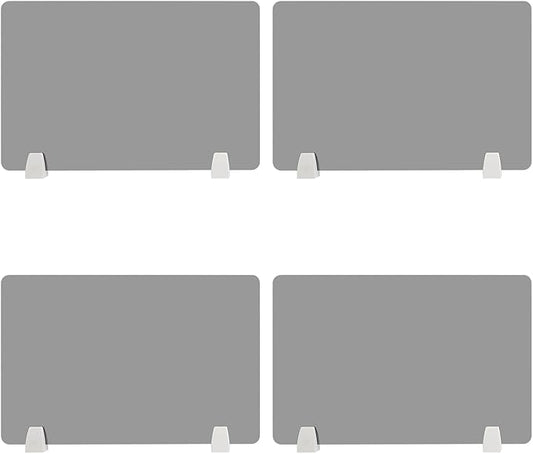 4 Pcs Desk Divider Privacy Panel, 23.6”L X15.8”W Frosted Acrylic Desk Privacy by Unknown