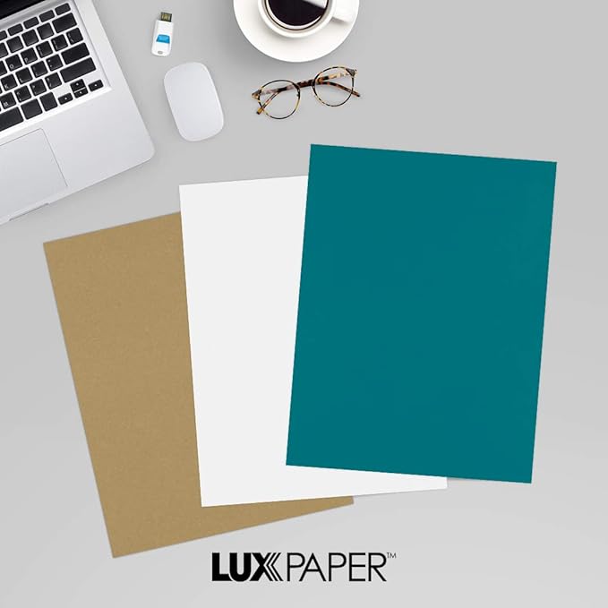LUXPaper 8.5" x 11" Paper | Letter Size | Teal | 80lb. Text | 50 Qty - Image 9