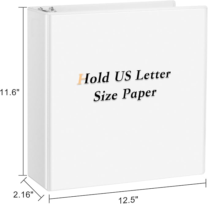 CIXILDTS 1.5-inch D Ring Binders, 3 Ring Binder Fit US Letter Size Paper - Image 2