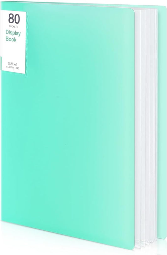 Phyxin Portfolio Binder, 80-Pocket Portfolio Folder 8.5" x 11", Displaying 160 by Phyxin