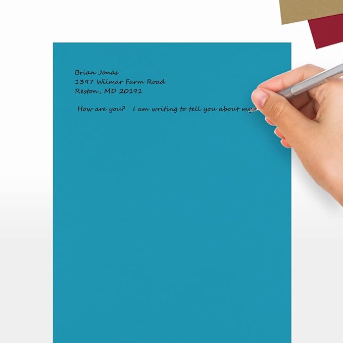 LUXPaper 8.5" x 11" Paper | Letter Size | Bright Blue | 60lb. Text | 250 Qty - Image 5